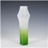 Image 1 : Mid Century Art Glass Vase in Green and White