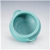 Image 2 : Roseville Pottery Turquoise Two-Handled Bowl