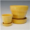 Image 1 : 2pc McCoy Yellow Flower Pots with Saucer