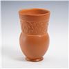 Image 2 : Weller Pottery Relief Floral Terracotta Glazed Vase