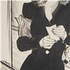 Image 4 : Wayne Hall, Original Ink Drawing on Paper, Elegant Woman at Hotel, Signed