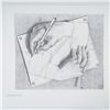 Image 2 : M.C. Escher, Surrealist Lithograph on Paper, Drawing Hands