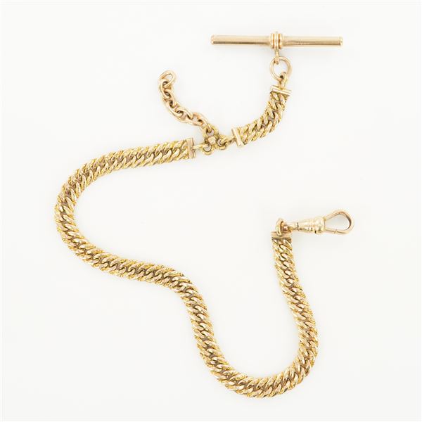 Gold-Tone T-Bar Pocket Watch Chain