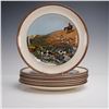 Image 3 : 8pc Walter Taylor Copeland & Sons Fox Hunt  Plates, The Kill & More
