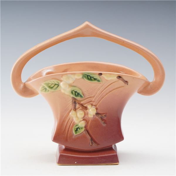 Roseville Pottery Snowberry Basket