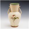 Image 2 : Weller Bonito Line Pottery Hand-Painted Floral Vase with Handles