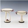 Image 1 : 2pc Vintage Weller Pottery Noval Compotes