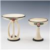 Image 2 : 2pc Vintage Weller Pottery Noval Compotes