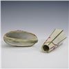 Image 3 : 2pc Weller Pottery Klyro Basket and Hexagonal Dogwood Vase
