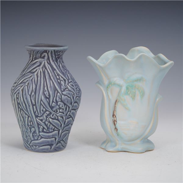2pc Weller Pottery Vases