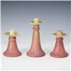 Image 1 : 3pc Weller Pottery Candle Holders
