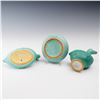 Image 4 : 3pc Weller Pottery Matte Green Swan and Goose Dishes & Covered Jar Set