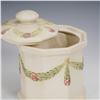 Image 2 : 3pc Weller Pottery Set with Lidded Jar, Vase and Small Cup