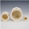 Image 3 : 3pc Weller Pottery Set with Lidded Jar, Vase and Small Cup