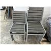 Image 1 : 12-Gray Plank Alum. Frame Patio Dining Chairs - 12 X $