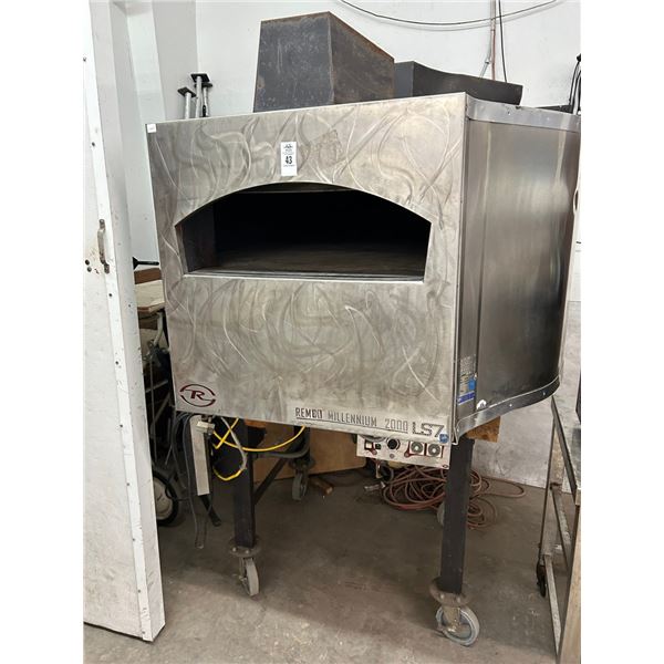 Rimco Millenium 2000   LS7  Natural Gas Brick Rolling Pizza Oven
