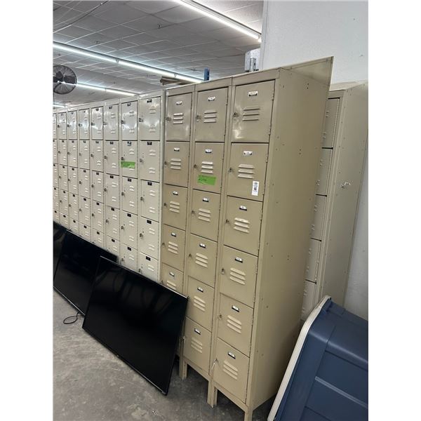 8-Hallowell Tan/Beige 18 Unit Locker Cabinets - 8 X $