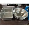 Image 1 : SS Mixing Bowls 8, Half/Sixth Insert Pans