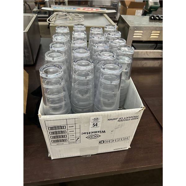 Lot of Clear Plastic Tumbler Glasses