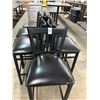 Image 1 : Black Padded Bar Stools - 5