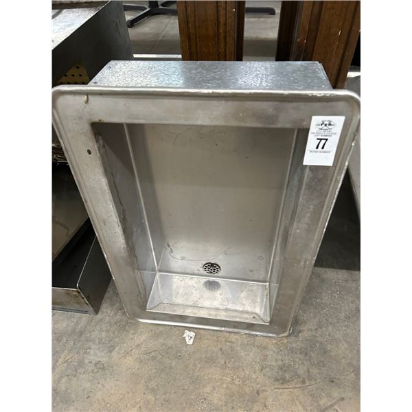 SS  18"  Ice Bin w/Drain