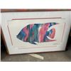 Image 2 : Framed Fish Wall Art, Grey Rack
