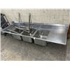 Image 1 : SS  8'  3 Comp Sink w/Drainboards
