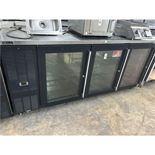 Perlick SS 7' Ref. Worktop Glass Door Reach In Beer Cooler (35 Degrees)