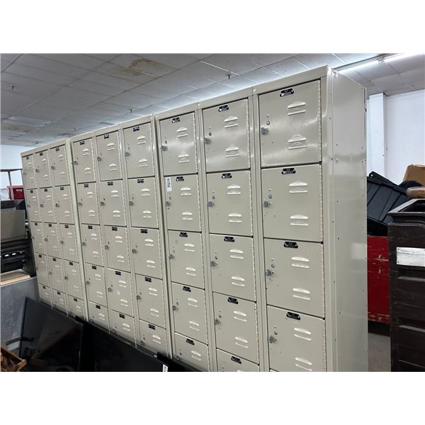 3-Hallwell 18 Section Locker Cabinet - 3 X $