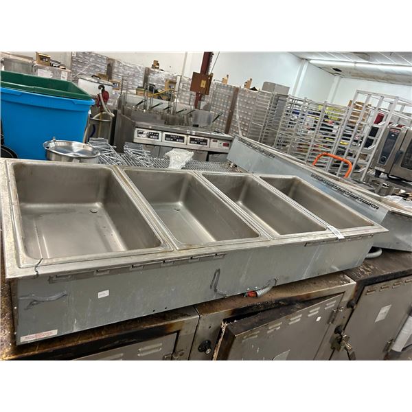 2-Countertop Electic 4 Comp Drop In Steam Table w/Thermostat Controls