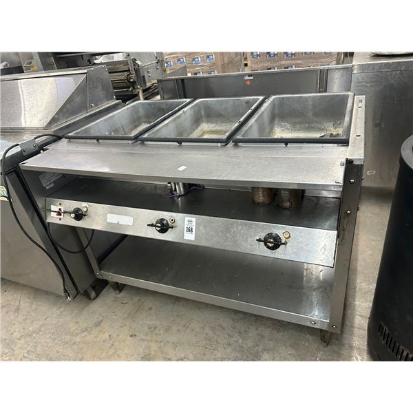Servewell SS  4'  3 Comp Electric Steam Table