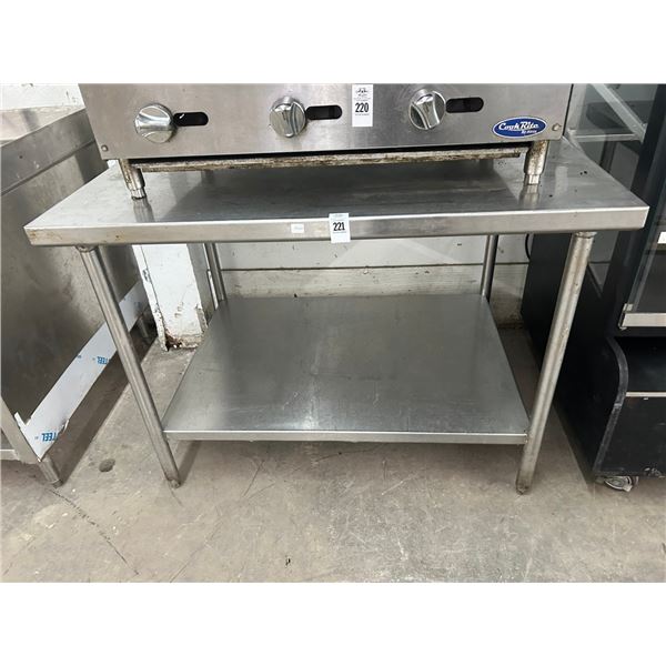 SS  3'  X  4'  Worktable w/Undershelf