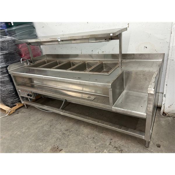 SS  8'  5 Comp Steam Table Workstation