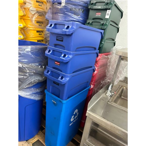 10-Rubbermaid New Slimline Waste Cans - 10 X $