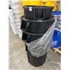 Image 1 : 5-Rubbermaid New Black Asst. Size Waste Cans - 5 X $