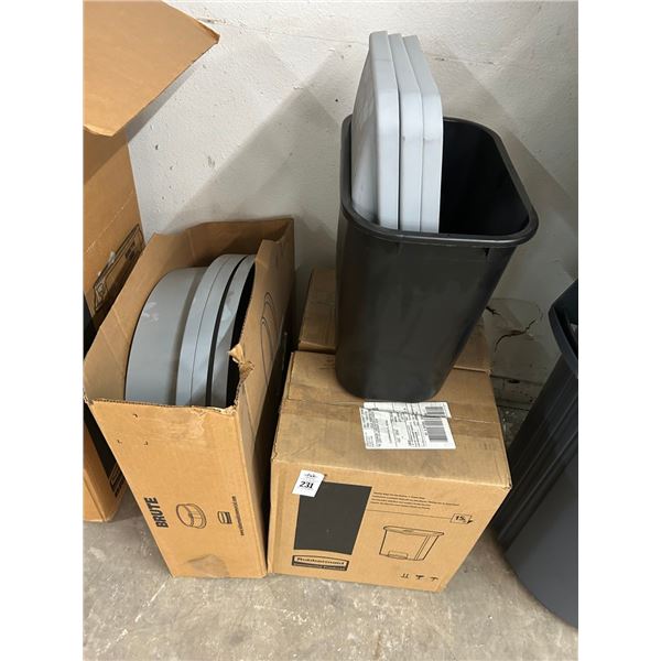 New Rubbermaid Office Waste Cans and Asst. Lids