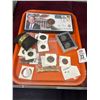 Image 1 : Asst. Coins w/George Bush Inauguration Coin, Indian Head Cent, Italian Coins, Uncirculated