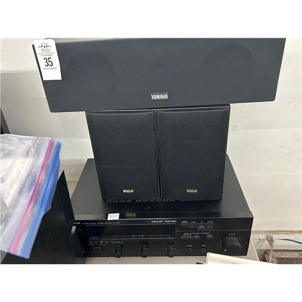 Yamaha RV741 Stereo Receiver w/3 Speakers