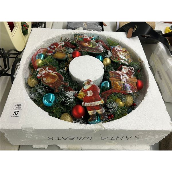 Santa Holiday Wreath