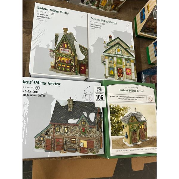 4-Dept. 56 Dickens Village House - 4 X $
