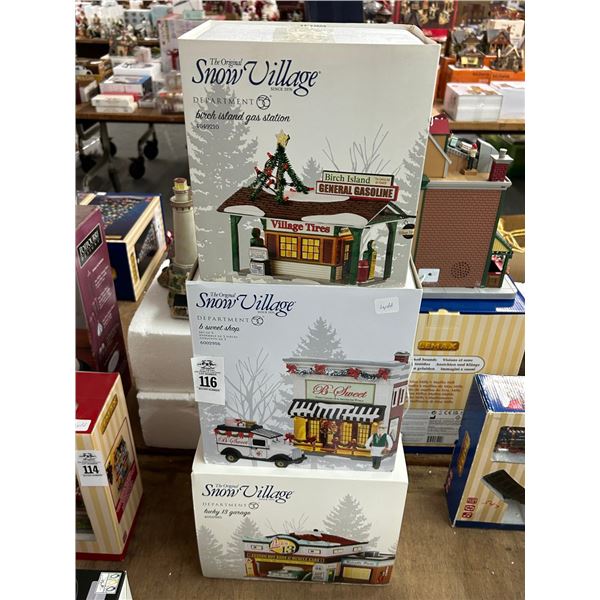 3-Dept. 56 Snow Village House - 3 X $