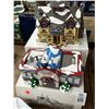 Image 1 : 2-Dept. 56 Snow Village Ski Chalet/Bowling Alley - 2 X $