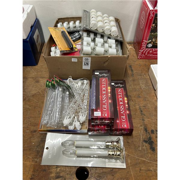 Votives, Glass Icles, Candles, Décor