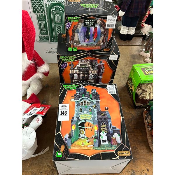 3-Lemax Spooky Town House - 3 X $