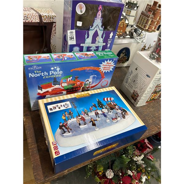 3-Lemax Skating Rink/Northpole Express/Frozen Décor Set - 3 X $
