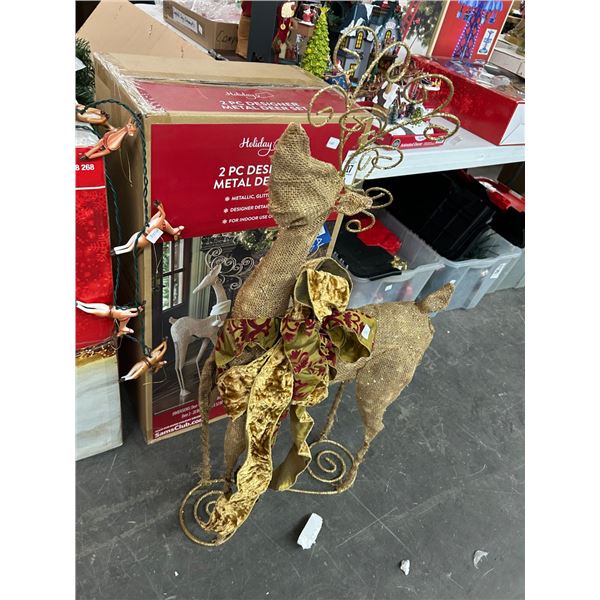 2 Pc. Designer Metal 3'  Deer Set
