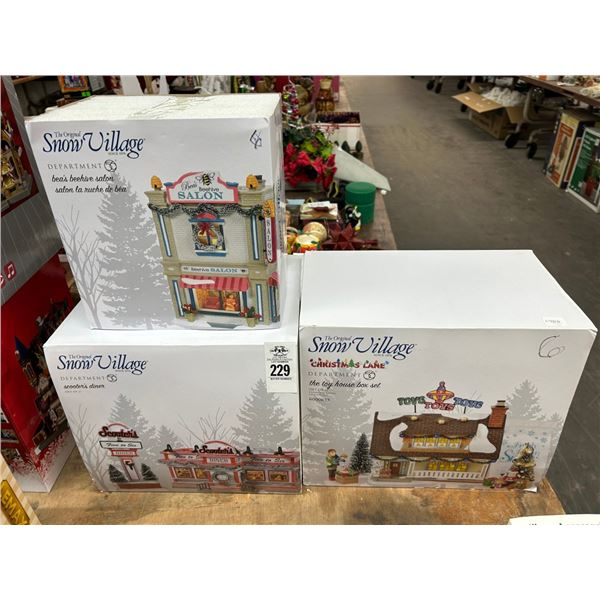 3-Dept. 56 Snow Village Collector Houses - 3 X $