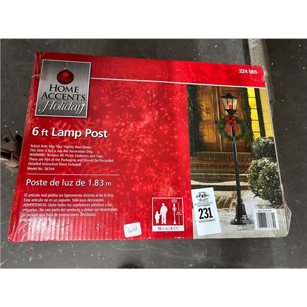 Home Accents  6'  Lamp Post