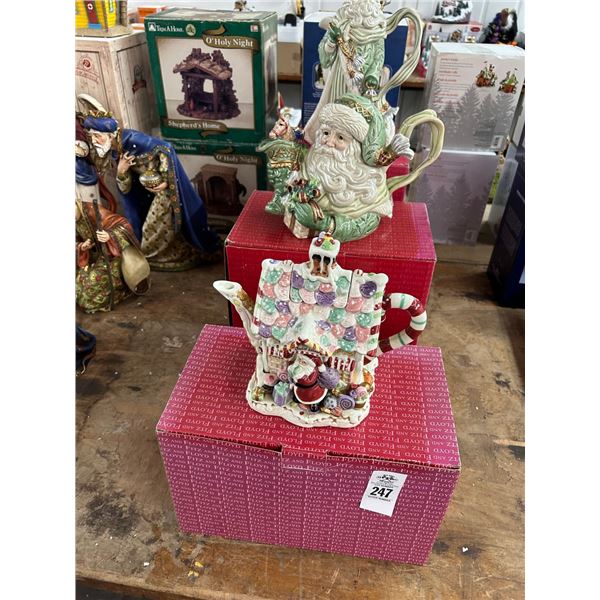 3-Fitz & Floyds Christmas Pitcher - 3 X $