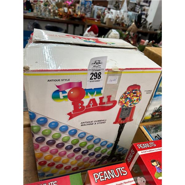 Antique Gumball Machine on Pedestal